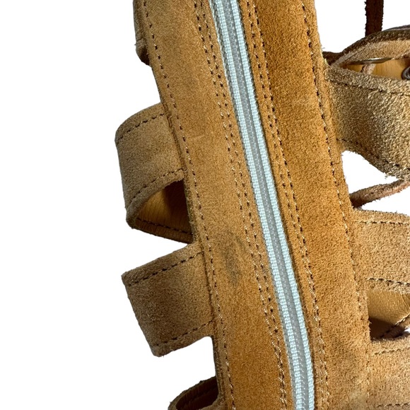 NEW Free People Sun Chaser Tall Gladiator Sandals 37 Orange - Picture 11 of 14